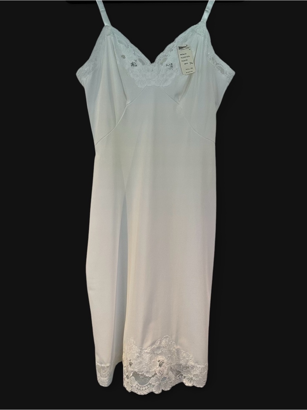 Shadowline Vintage Slip Size 34 Lace Flower